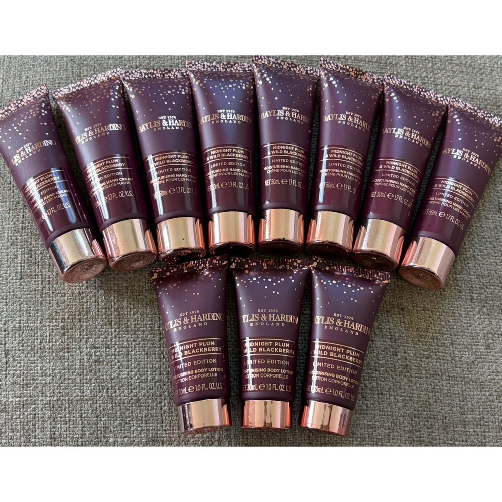 Baylis & Harding 11 Pc Lot! Midnight PLUM & Wild Blackberry Moisturizer Lotion